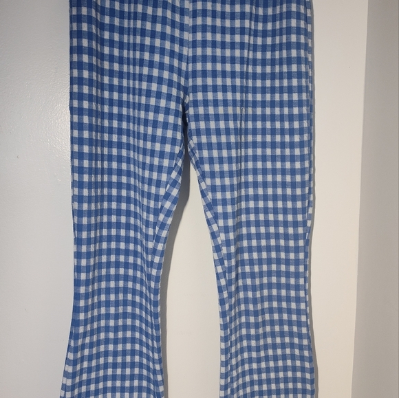 urban outfitters checkered flared pants Size S/P #523 - Picture 2 of 3